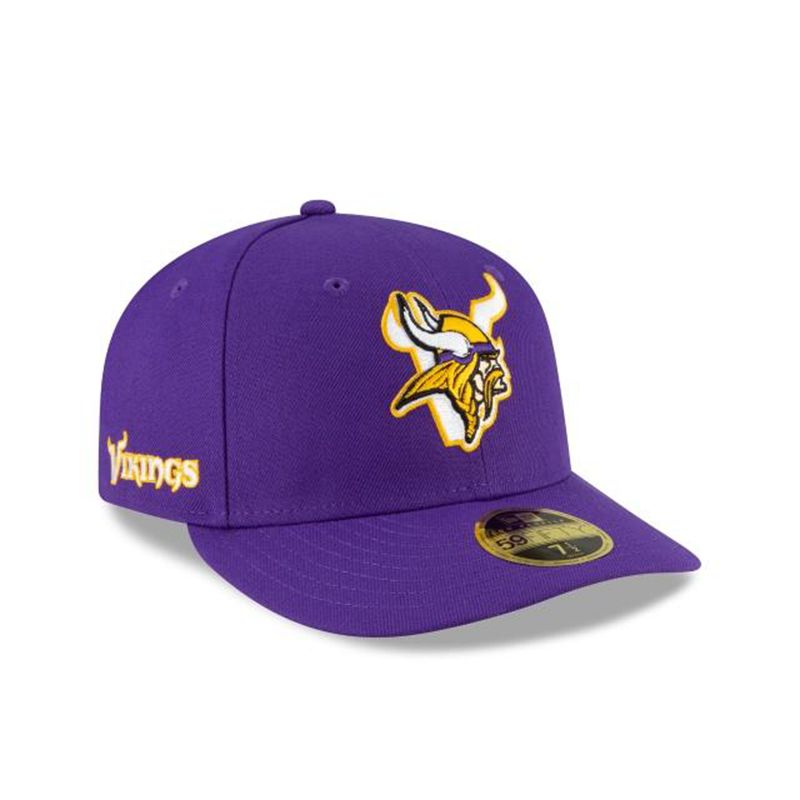 NFL Minnesota Vikings Logo Mix Low Profile 59Fifty Fitted (SSI0856) - Purple New Era Caps